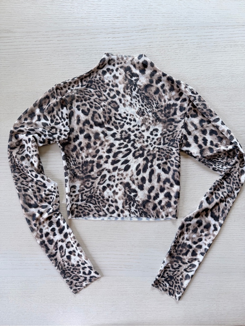 Five Dancewear - Mock Mesh Crop - Natural Cheetah - XS